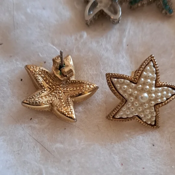 Starfish and Star Earrings - Three Pair - Picture 6 of 8